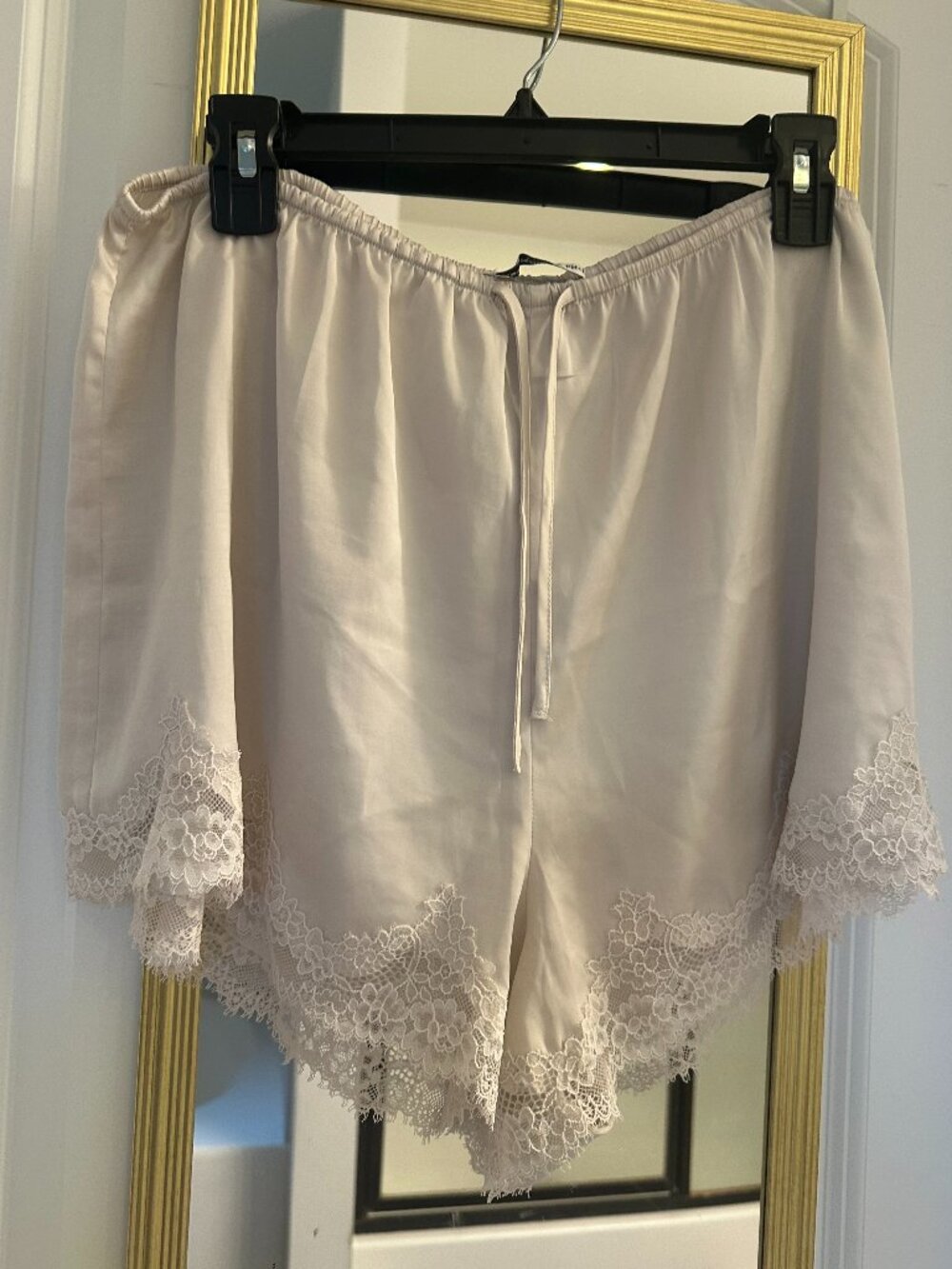 Abercrombie & Fitch Cream Satin Lace Trim Pajama Set - Picture 4 of 8